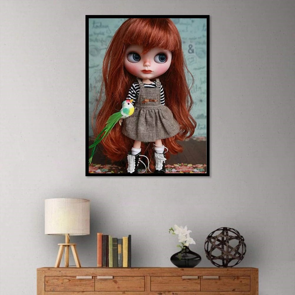 5D DIY Diamond Painting Kit - Full Round - Long Hair Doll