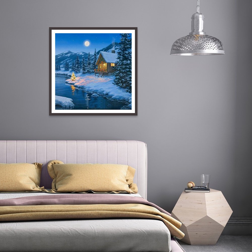 Diamond Painting - Full Round - Snow Scene E