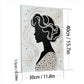 DIY Pearl Painting With Frame - Handmade Self-Adhesive Pearls - Elegant Girl (30*40cm) B