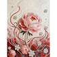 DIY Pearl Painting With Frame - Handmade Self-Adhesive Pearls - Rose (30*40cm) A