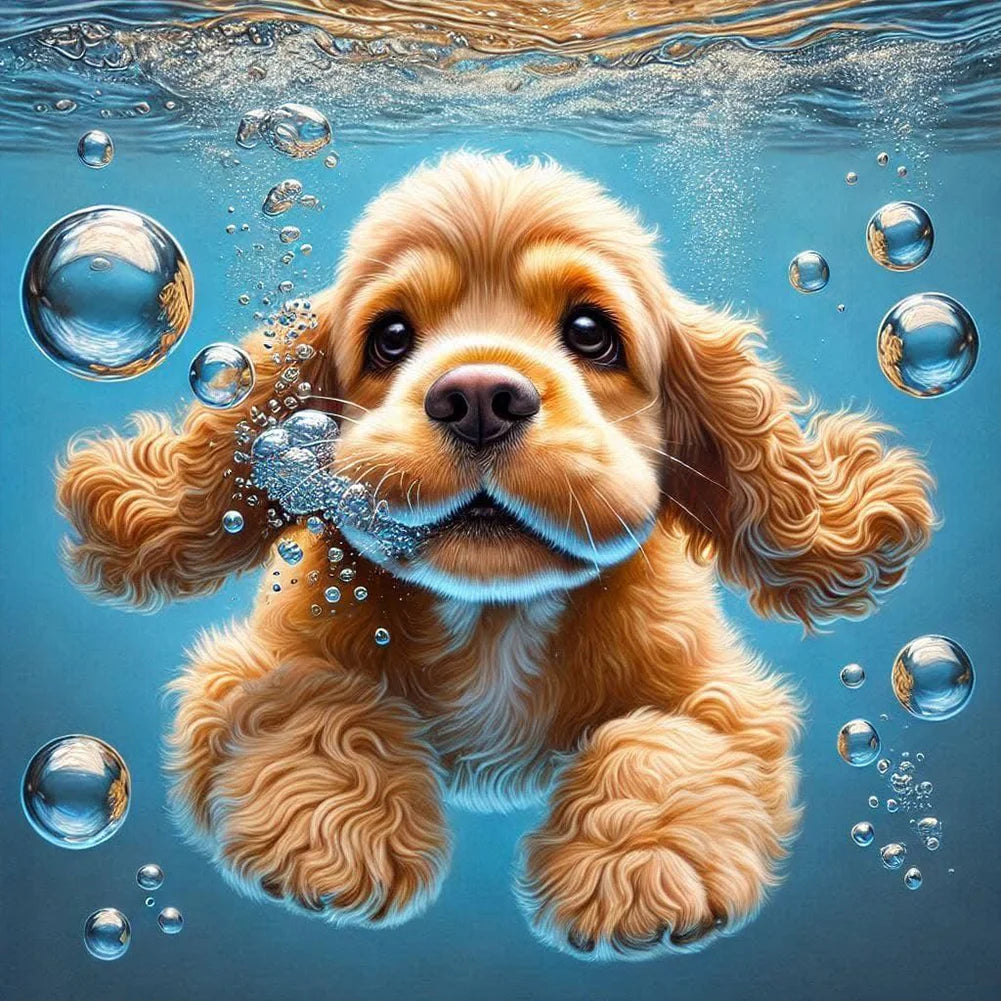 Diamond Painting - Full Round / Square - Diving Dog
