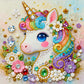 DIY Pearl Painting With Frame - Handmade Self-Adhesive Pearls - Unicorn (25*25cm) A
