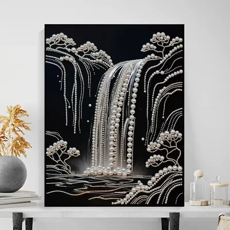 DIY Pearl Painting With Frame - Handmade Self-Adhesive Pearls - Fall (30*40cm)