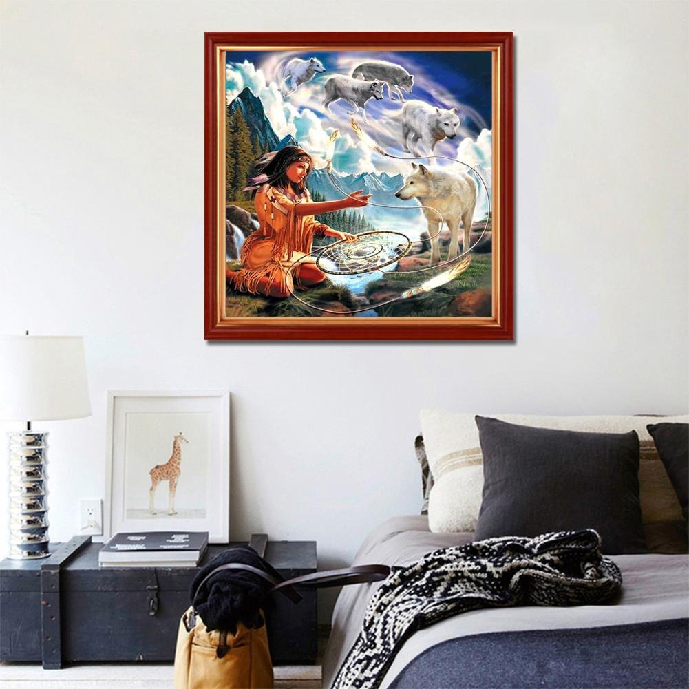 Diamond Painting - Partial Round - Beauty Wolf B
