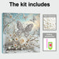 DIY Pearl Painting With Frame - Handmade Self-Adhesive Pearls - Butterfly Garden (30*30cm)