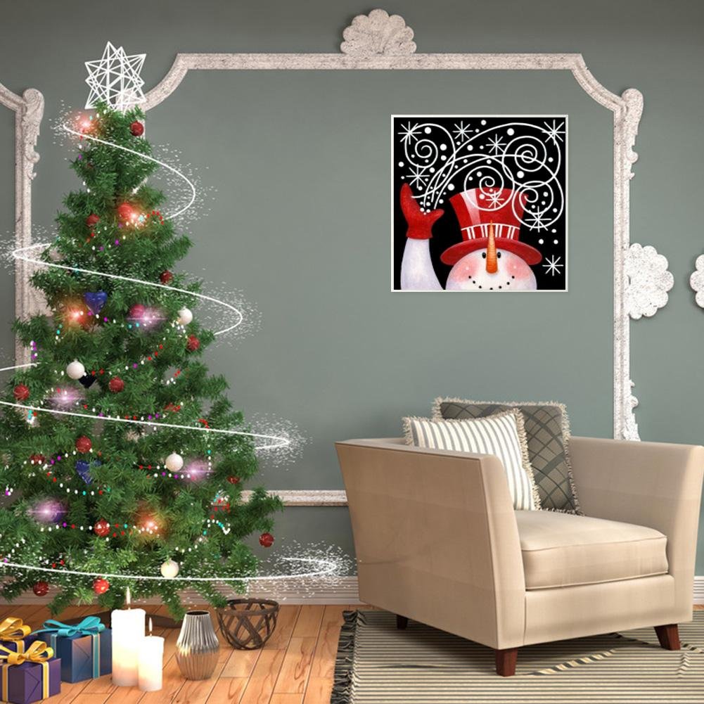 5D DIY Diamond Painting Kit - Full Round - Snowman