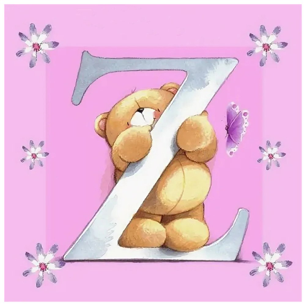 Diamond Painting - Full Round - Letter Bear