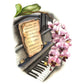 Diamond Mosaic Embroidery Kit Flower Musical Instrument