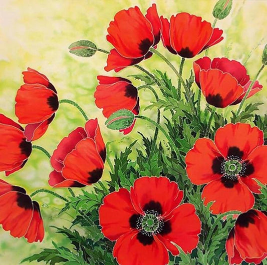 5D Diy Diamond Painting Kit Full Round Beads Flowers