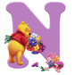 Round Beads Diamond Paintings Art Letter N Winnie The Pooh