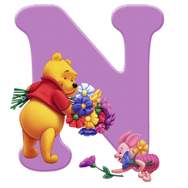 Round Beads Diamond Paintings Art Letter N Winnie The Pooh