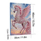 DIY Pearl Painting With Frame - Handmade Self-Adhesive Pearls - Pink Unicorn (30*40cm)