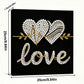 DIY Pearl Painting With Frame - Handmade Self-Adhesive Pearls - Love (25*25cm)