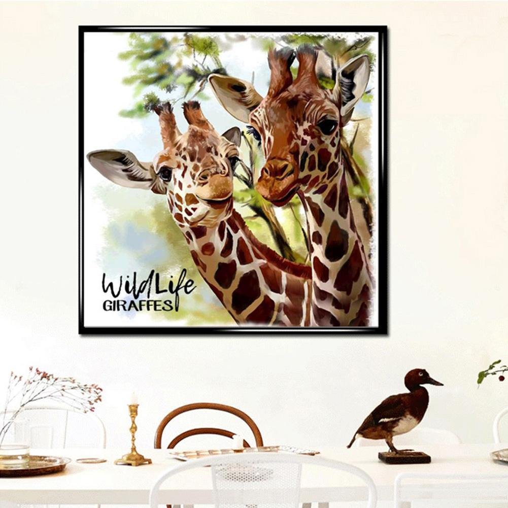 5D DIY Diamond Painting Kit - Partial Round - Wild life Giraffes
