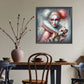 Diamond Painting - Full Round / Square - White Powder Clown
