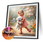 Diamond Painting - Full Round / Square - Dog and Girl E