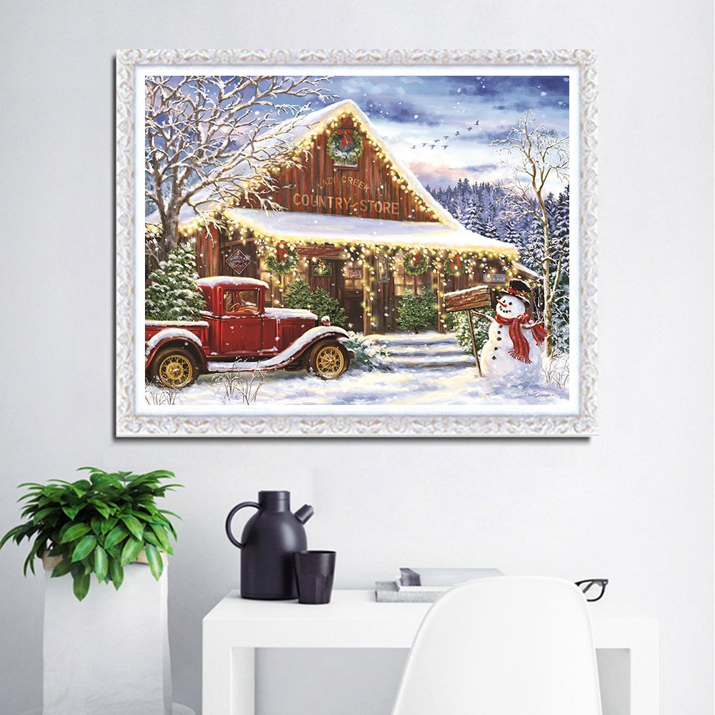 Diamond Painting - Full Round - Snow Day B