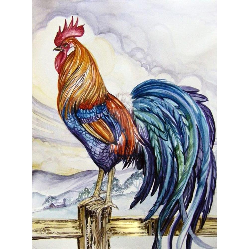 5D Diy Diamond Painting Kit Full Round Beads Rooster