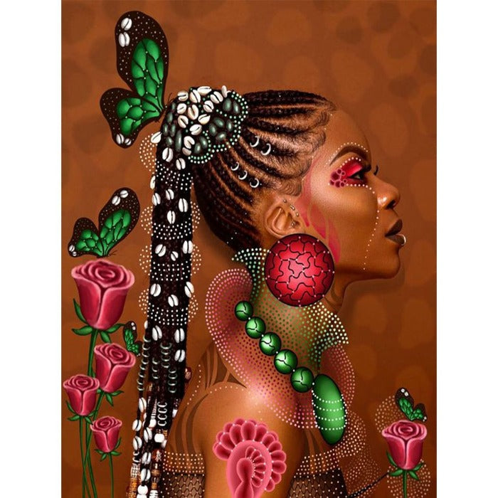 African Women Full Round Diamond Painting Kits