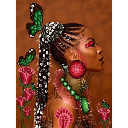African Women Full Round Diamond Painting Kits