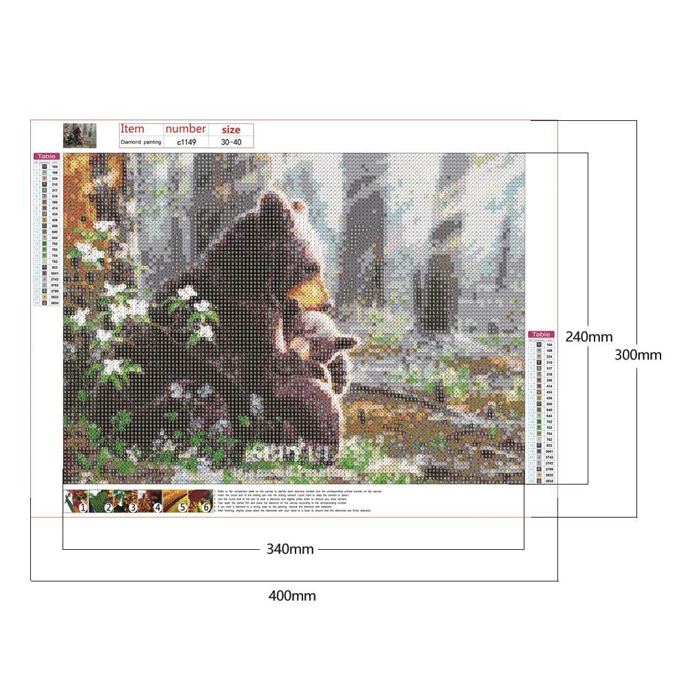 Diamond Painting - Full Round - Black Bears
