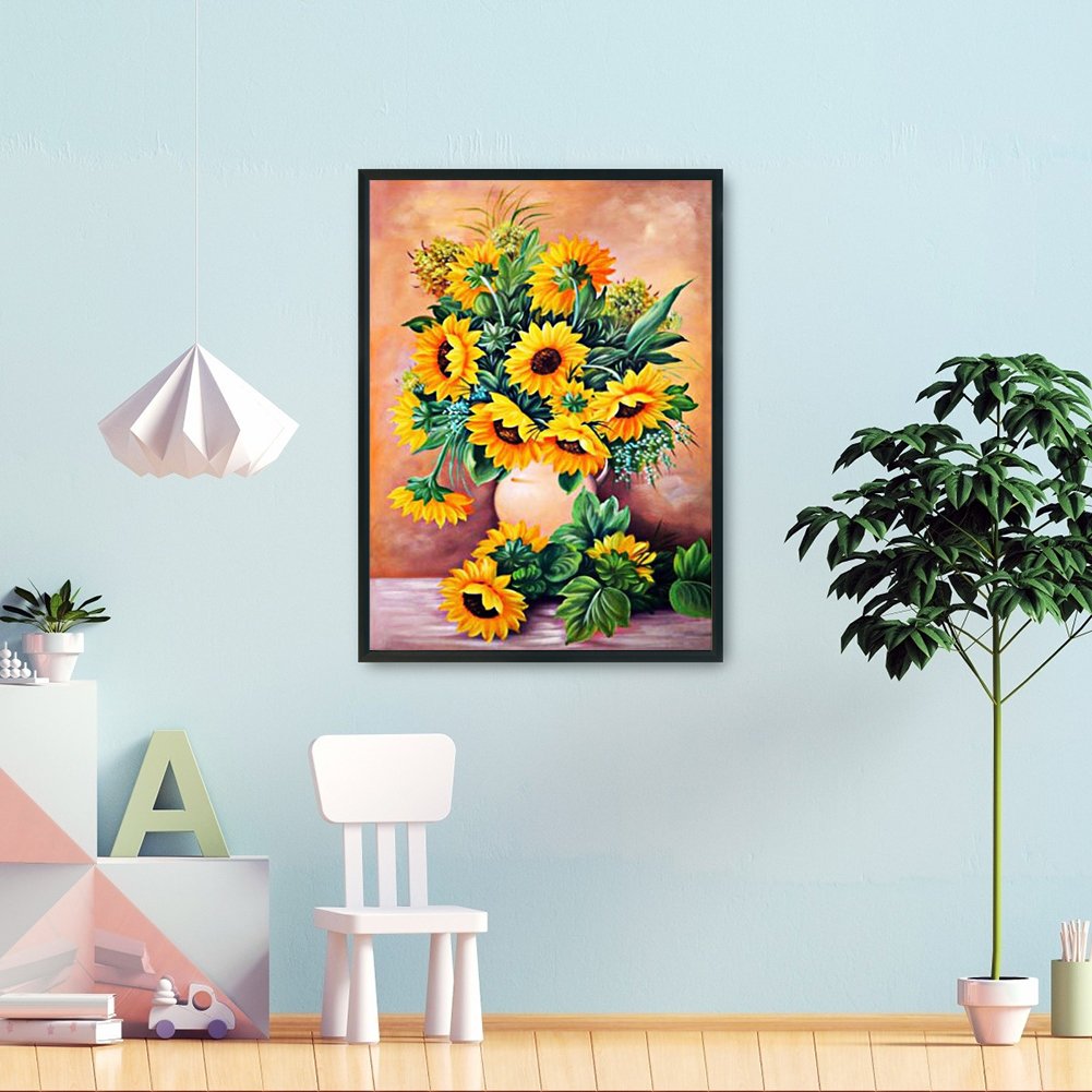 11ct Stamped Cross Stitch - Sunflower Vase (36*46cm)