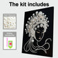 DIY Pearl Painting With Frame - Handmade Self-Adhesive Pearls - Woman (30*40cm) A
