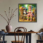 Diamond Painting - Full Round / Square - Dog and Girl A