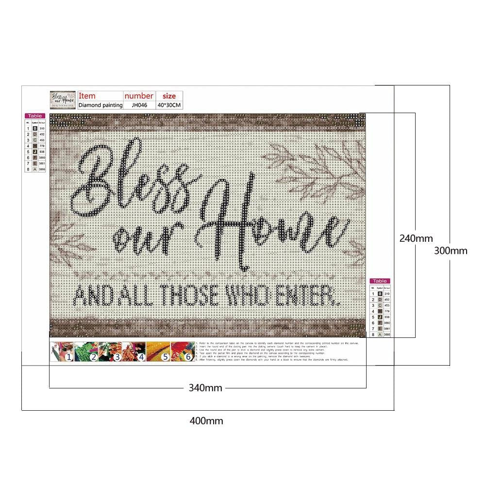 Diamond Painting - Full Round - Bless Our Home