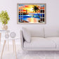 Diamond Painting - Full Round - Sunset Window Beach