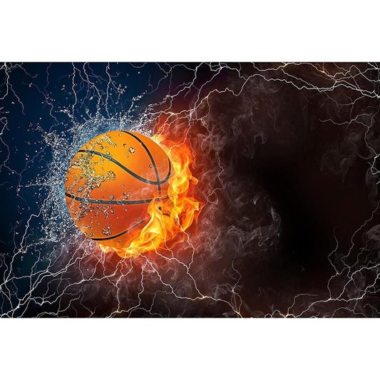 5D Diy Diamond Painting Kit Full Round Beads Basketball
