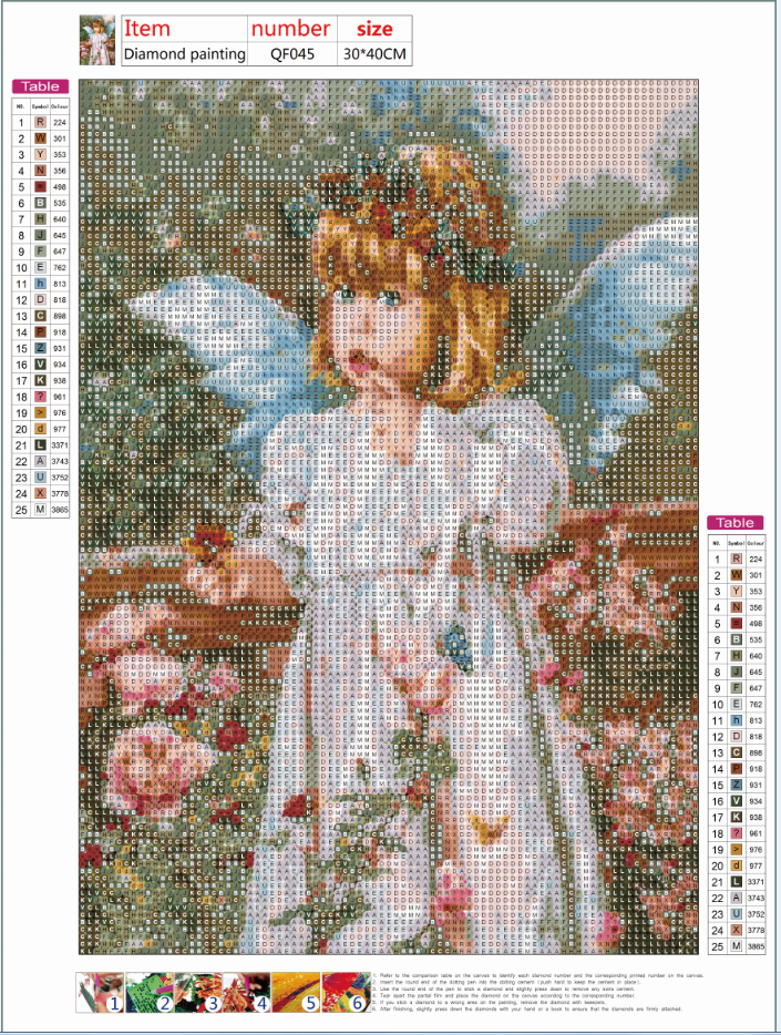 Diamond Painting - Full Round - Cute Girl A