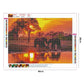 Diamond Painting - Full Round - Sunset Elephant