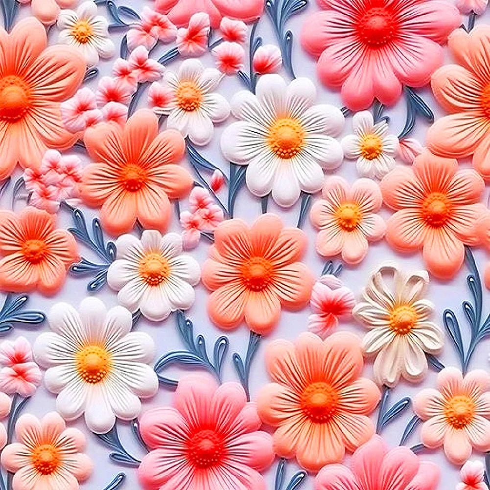 Diamond Painting -Full Round / Square - Flowers Pattern