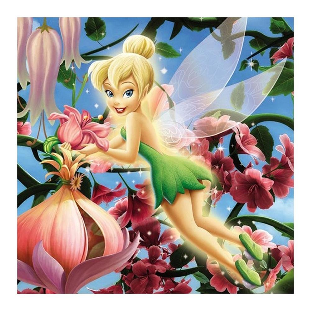 5D Diy Diamond Painting Kit Full Round Beads Cartoon Fairy