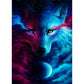 5D Diamond Painting Art Fire & Ice Wolf