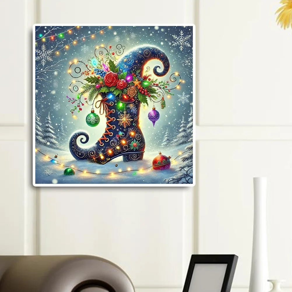 Diamond Painting - Full Round / Square - Xmas Boot