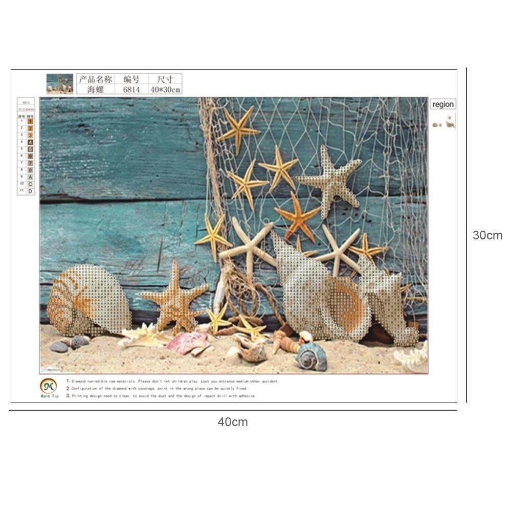 Diamond Painting - Partial Round - Beach Sea Star