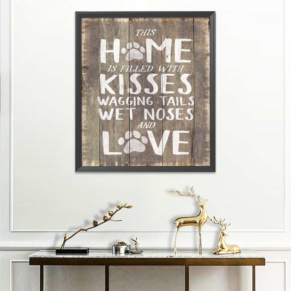 11CT Stamped Cross Stitch - Family Letters (46*52CM)