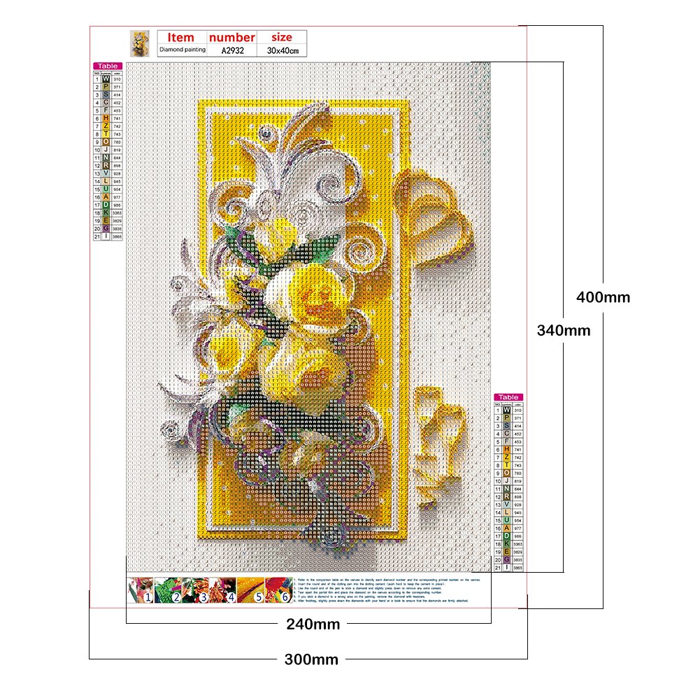 Diamond Painting - Full Round -Flower B