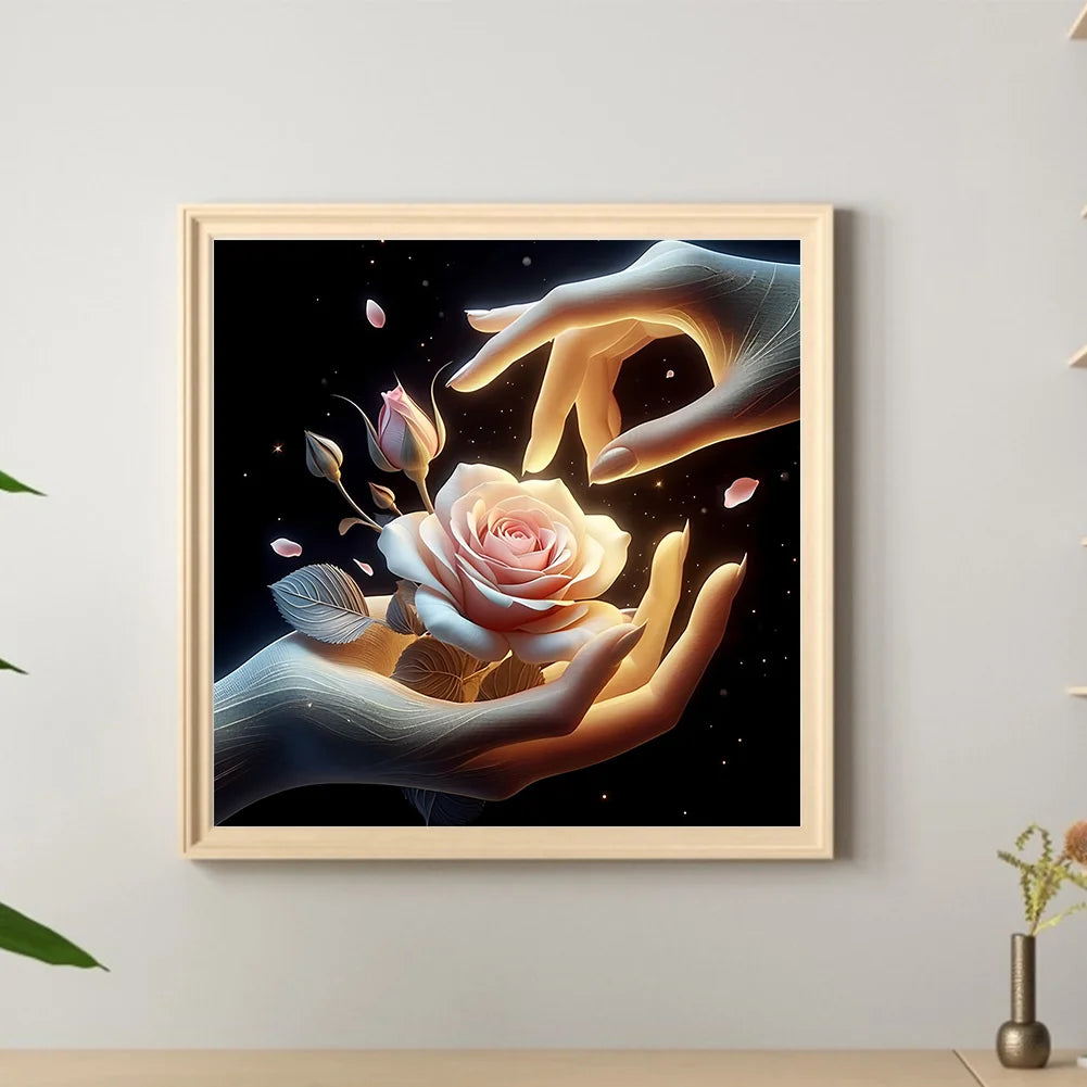 Diamond Painting - Full Round / Square - Rose In Hand
