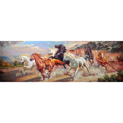 Horse Full Round Square Diamond Painting Kits 30 x 90cm