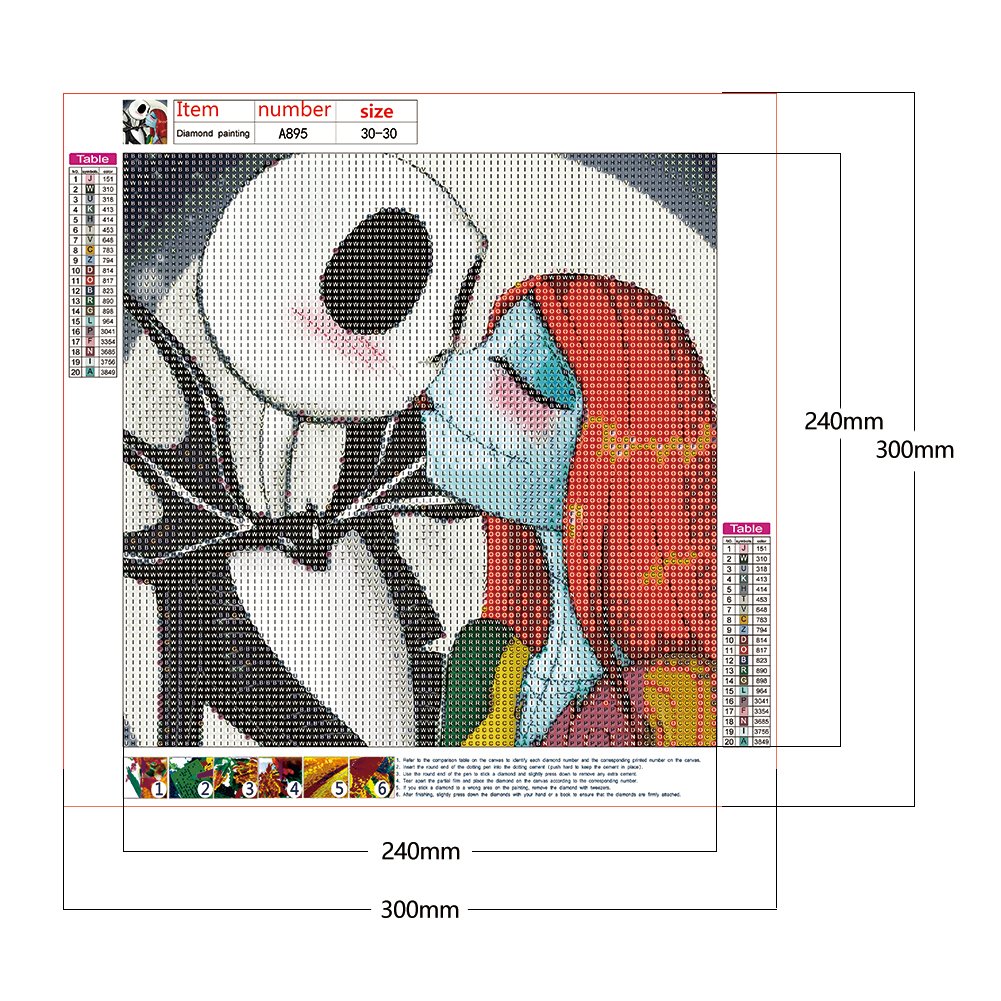 Diamond Painting - Full Round - Jack & Sally A