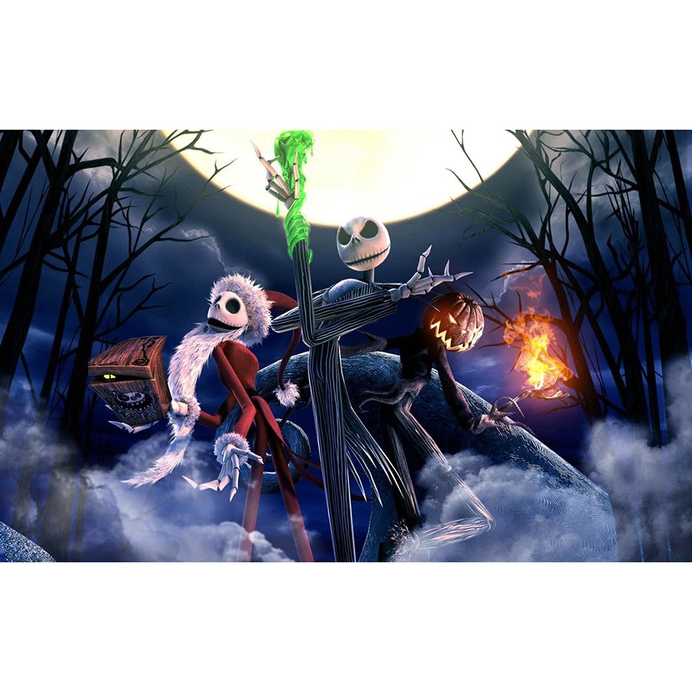 5D Diy Diamond Painting Kit Full Round Beads The Nightmare Before Christmas