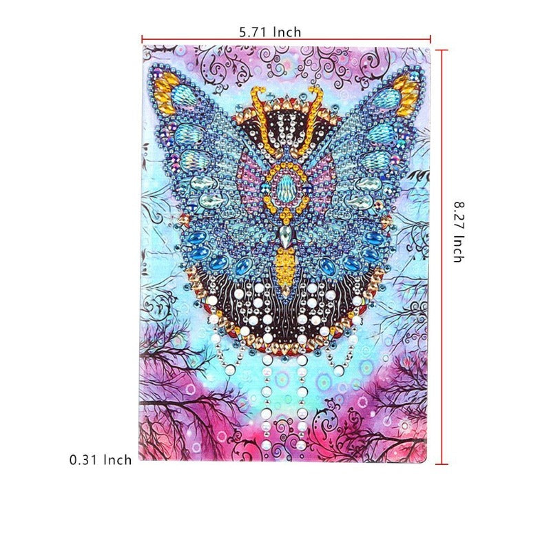 A5 5D Notebook DIY Part Special Shape Rhinestone Diary Book | Butterfly【diamondpaintingsart】