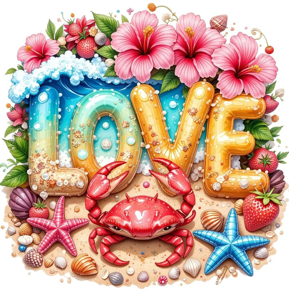 Diamond Painting - Full Round / Square - Love Beach
