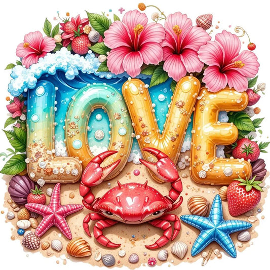 Diamond Painting - Full Round / Square - Love Beach