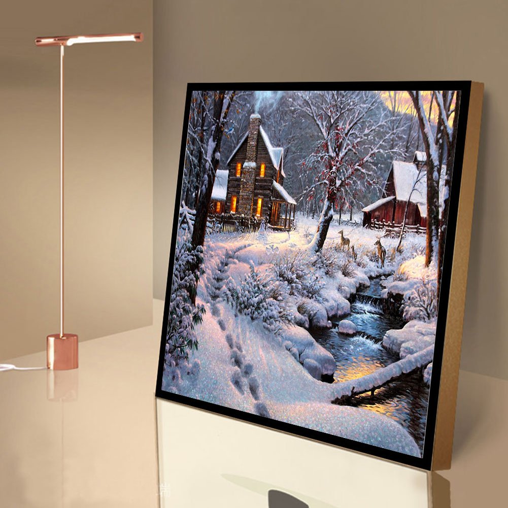Diamond Painting - Full Round - Snow Day A