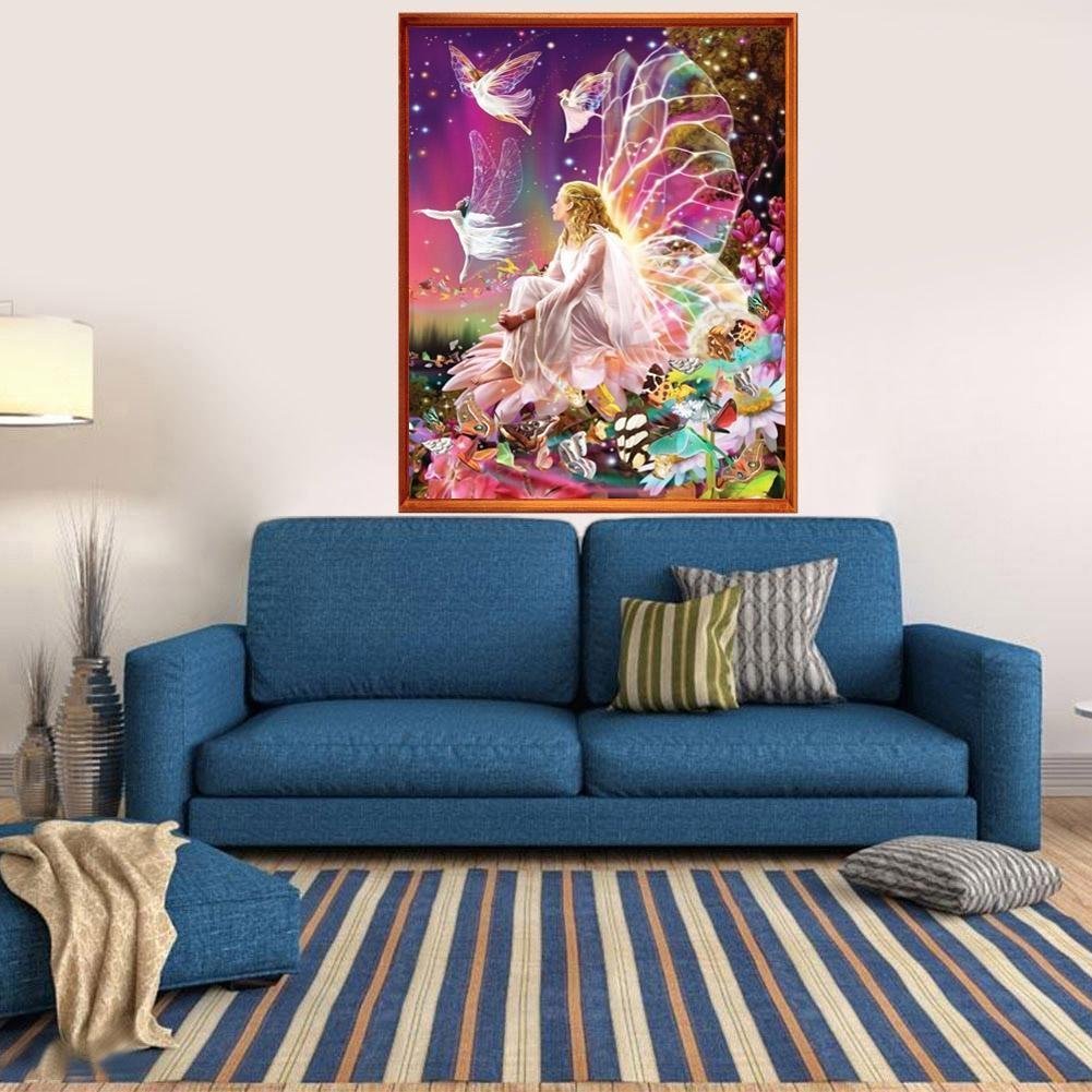 Diamond Painting - Partial Round - Butterfly Fairy Girl