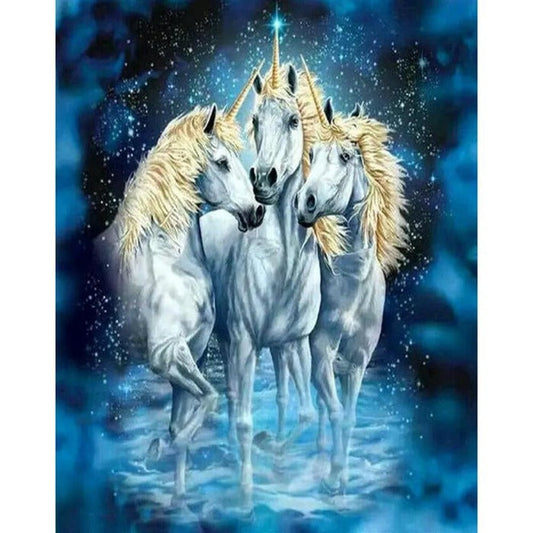 Painting By Numbers Kit DIY Horse Hand Painted Canvas Oil Art Picture Craft Home Wall
